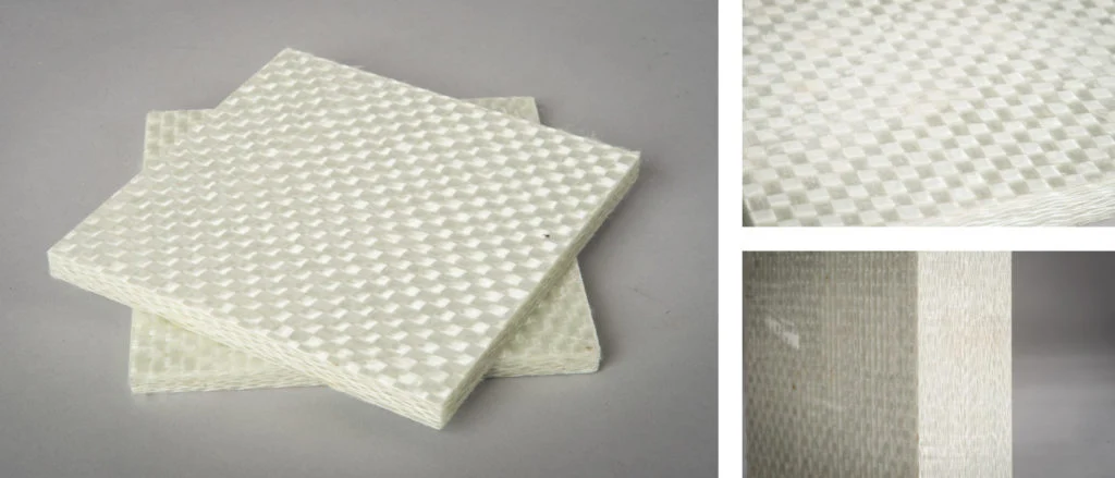 Ballistic fiberglass panel close-up