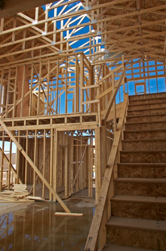 Framing phase of a whole-home renovation in Santa Rosa by SCB Builders