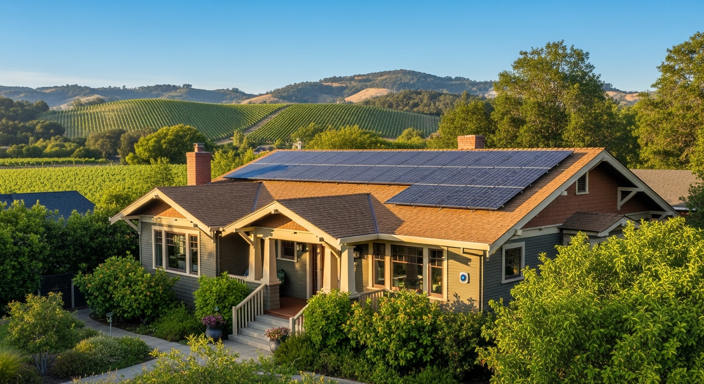 Energy-efficient home upgrades solar and insulation Sonoma County