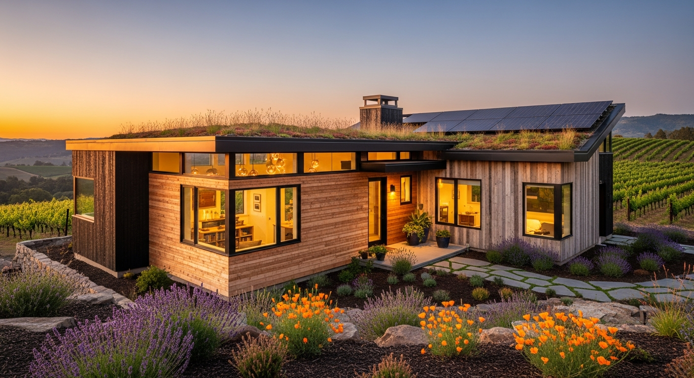 Sustainable green building with solar and energy efficiency in Sonoma County 2026